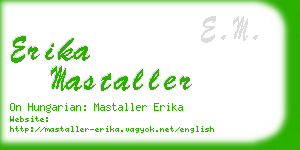 erika mastaller business card